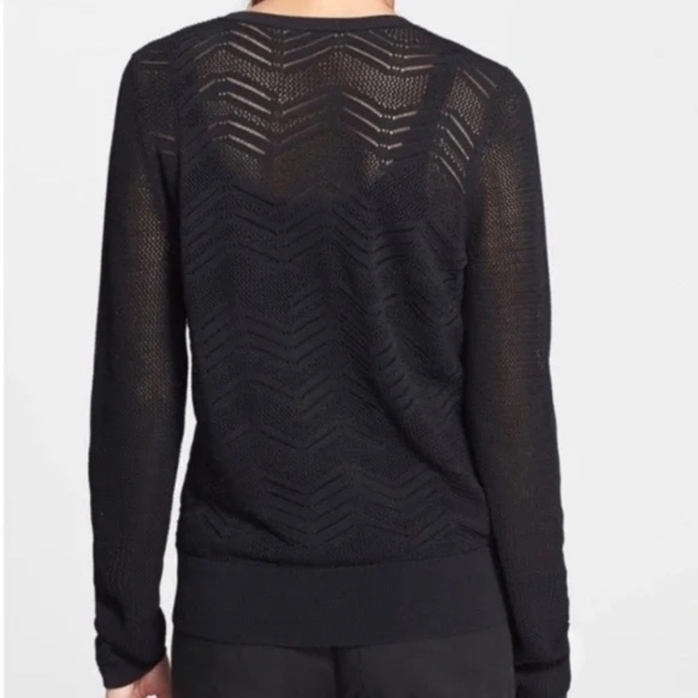 Vince Sweater Zig Zag Mesh Knit - Picture 2 of 3